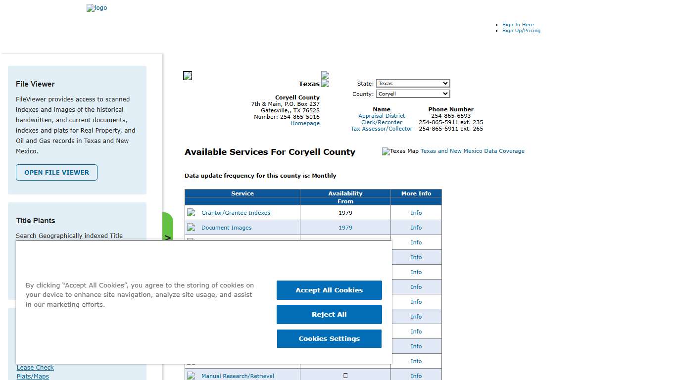 Search Coryell County Public Property Records Online CourthouseDirect.com