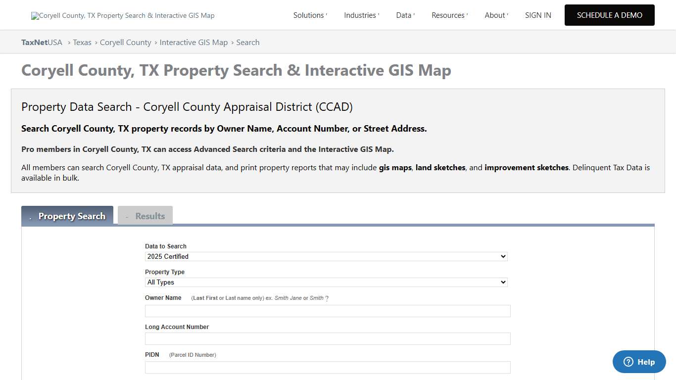 Coryell County, TX Property Search & Interactive GIS Map